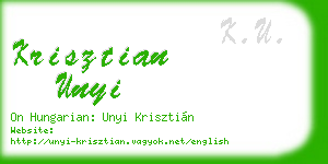 krisztian unyi business card